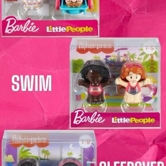 Barbie Other - BUNDLE: NEW Fisher-Price Little People Barbie Themed- Party/Swimming/Sleepover